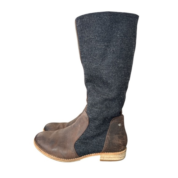 CAT by Caterpillar Sabrina Wool & Leather Tall Zip Up Riding Boots Size 8 - Picture 3 of 8